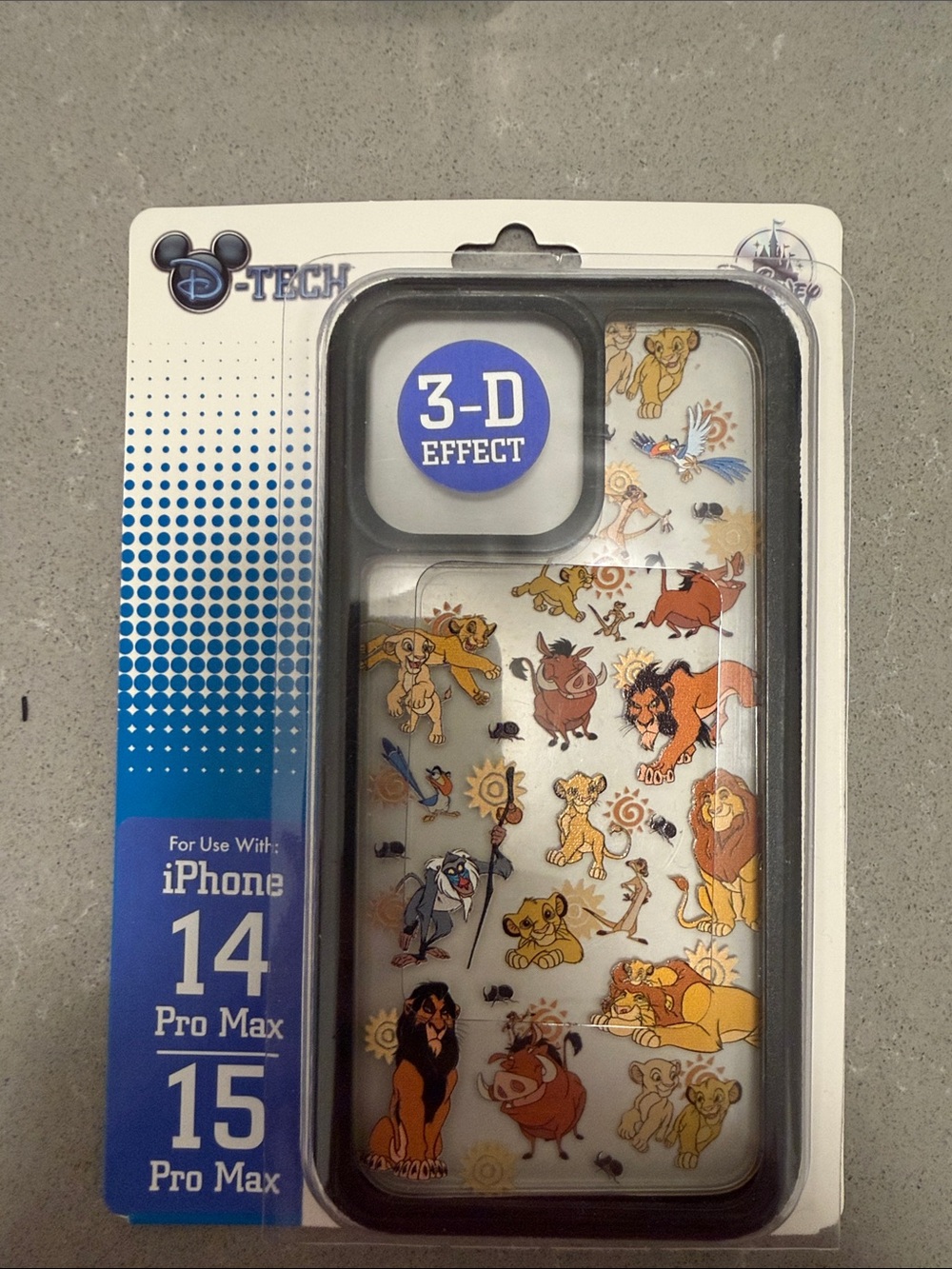 Disney Parks Lion King 3D Effect Clear iPhone 14/15 Pro Max Case - Multi